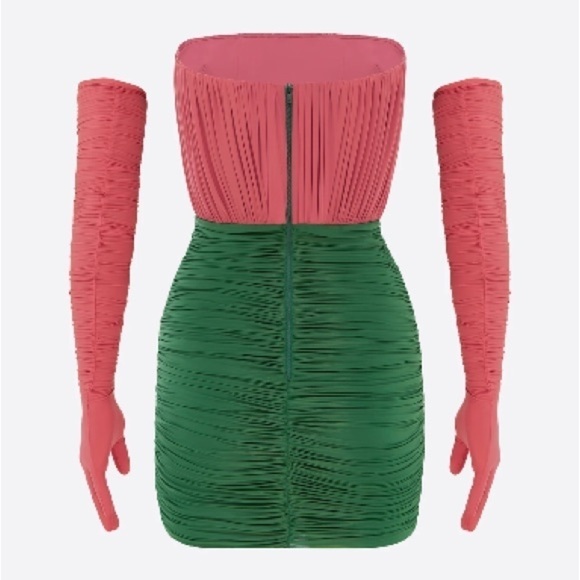 Alex Perry Ruched Jersey Mini Dress - Picture 3 of 8